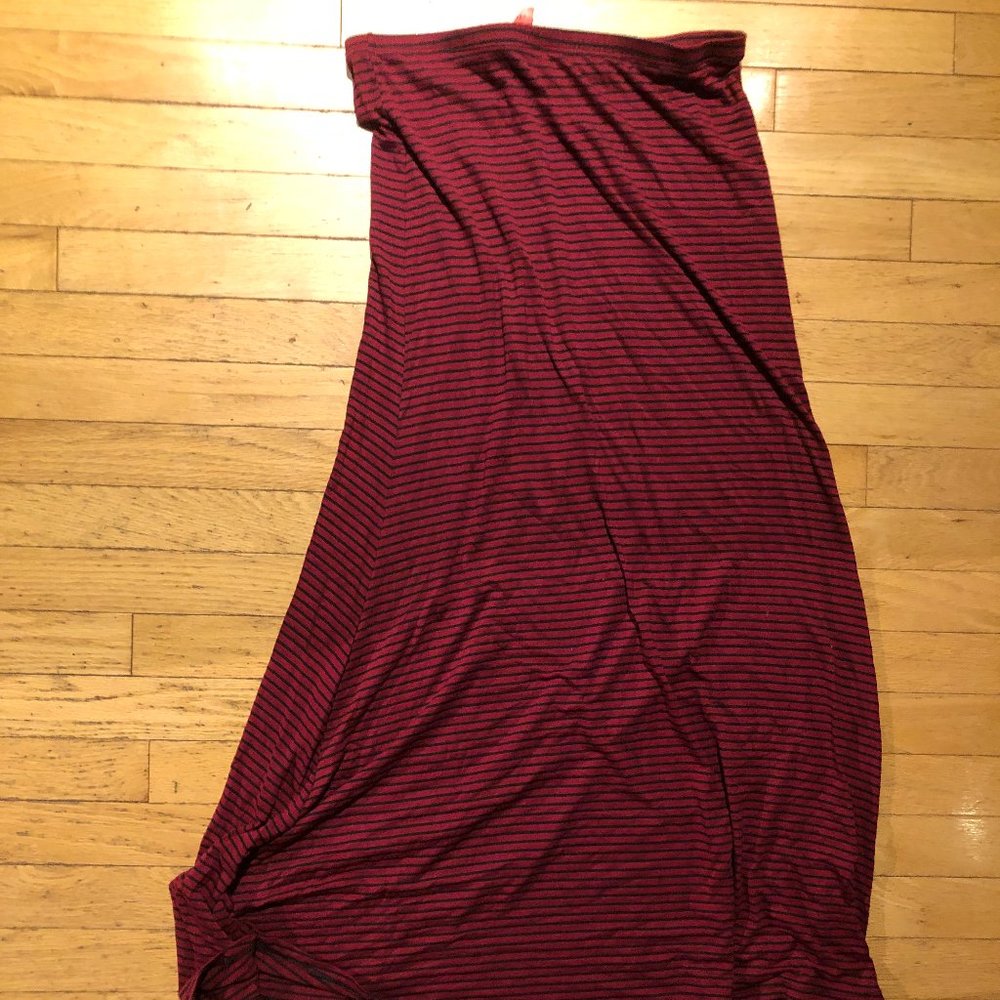 Eight Sixty black and red striped maxi skirt